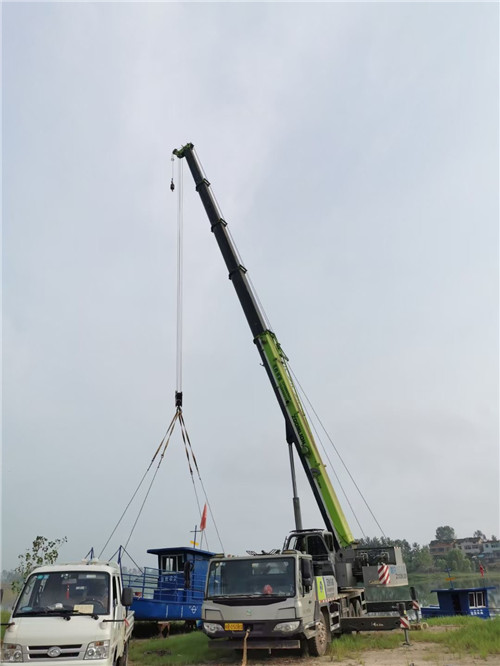 桂阳县桥梁建设吊装案例